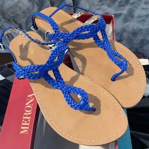 Merona Blue Sandals Sz 8.5 - NWT